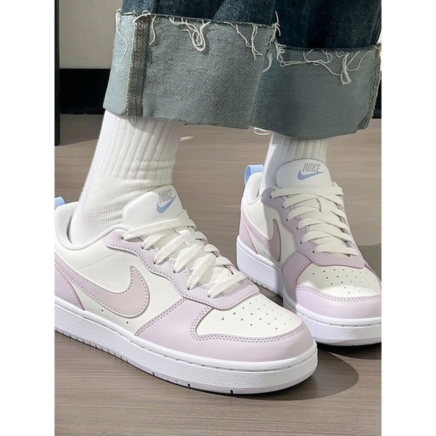 Nike耐克鞋子马卡龙色女鞋潮流运动鞋正品轻便板鞋透气减震休闲鞋