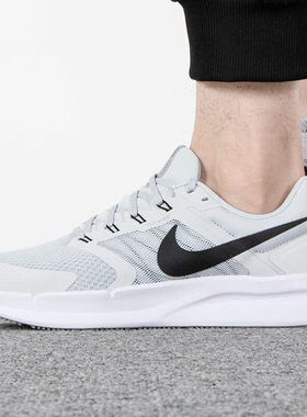 NIKE耐克跑鞋男鞋夏季新款RUN SWIFT 3运动鞋缓震透气灰色跑步鞋