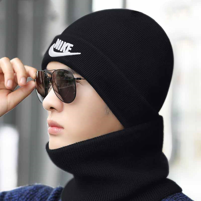 NIKE耐克男士针织帽冬季正品保暖户外冷帽包头运动骑行正品毛线帽