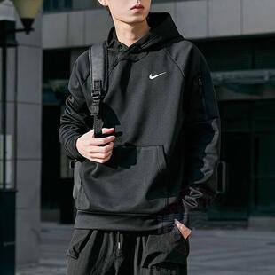 Nike耐克连帽加绒卫衣男秋冬新款保暖棉运动装防风休闲上衣DQ4835