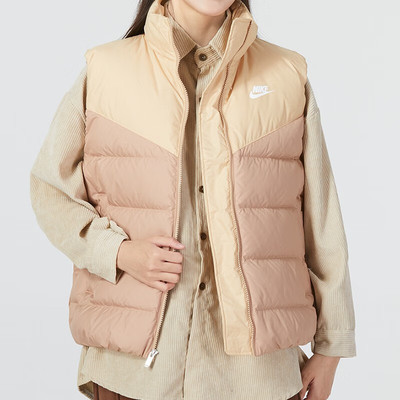 Nike耐克女装2025冬季新款羽绒马甲立领无袖背心外穿运动服DQ6897