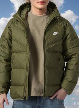 NIKE耐克羽绒服男子防风运动保暖连帽冬季女外套羽绒衣正品FZ1103