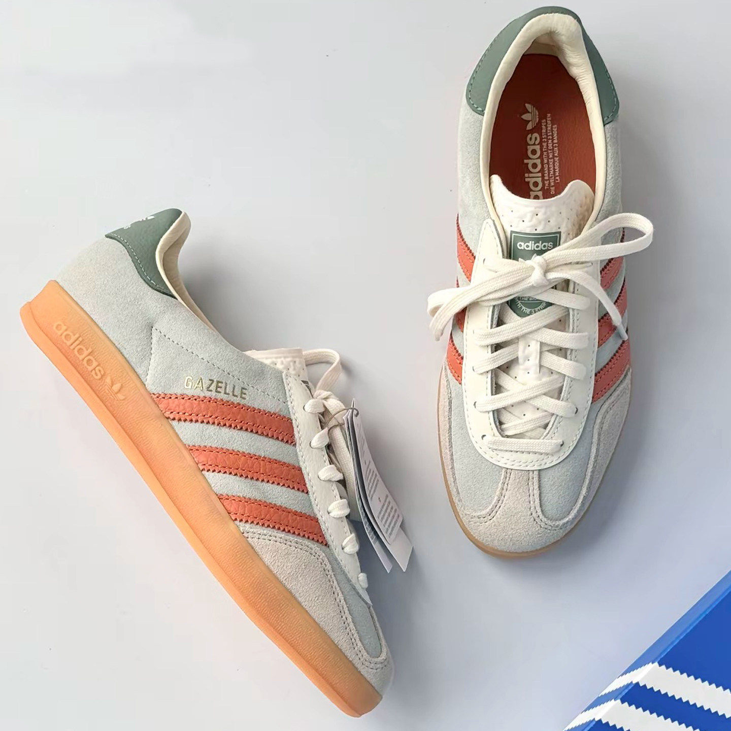 Adidas三叶草板鞋男女鞋夏季新款撞色复古低帮休闲德训鞋男鞋