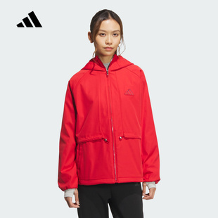 阿迪达斯那尔那茜同款蛇年新年款拒水防泼梭织连帽夹克外套JZ1588