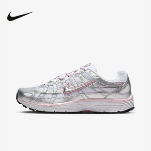 耐克女鞋P-6000银色老爹鞋轻便网眼透气运动复古跑步鞋BV1021-108