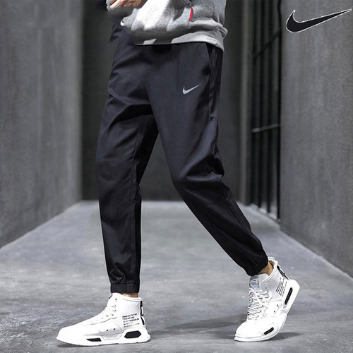 Nike耐克正品冰丝速干长裤男黑色休闲束脚裤跑步透气运动裤FB7498