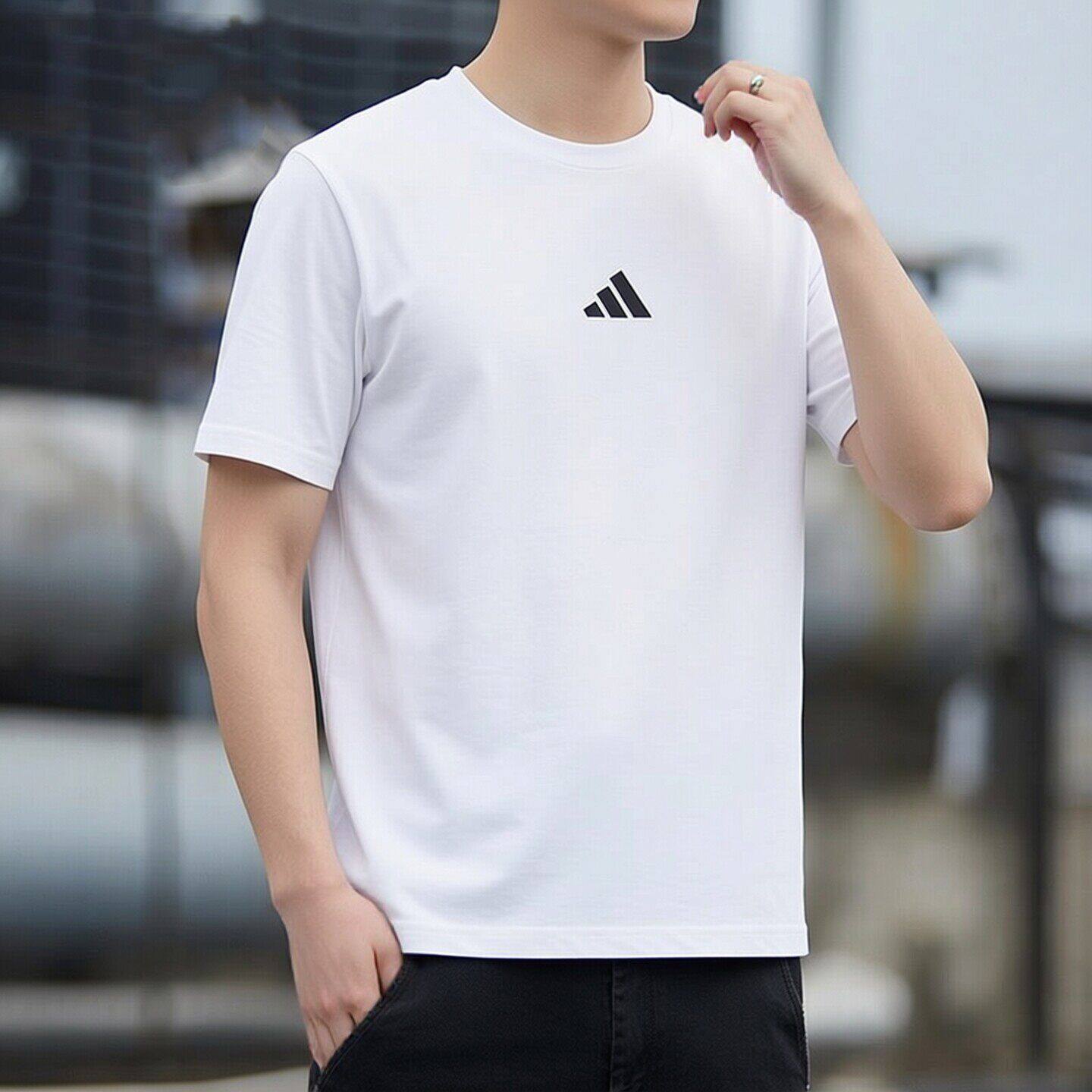 阿迪达斯短袖t恤男夏季纯