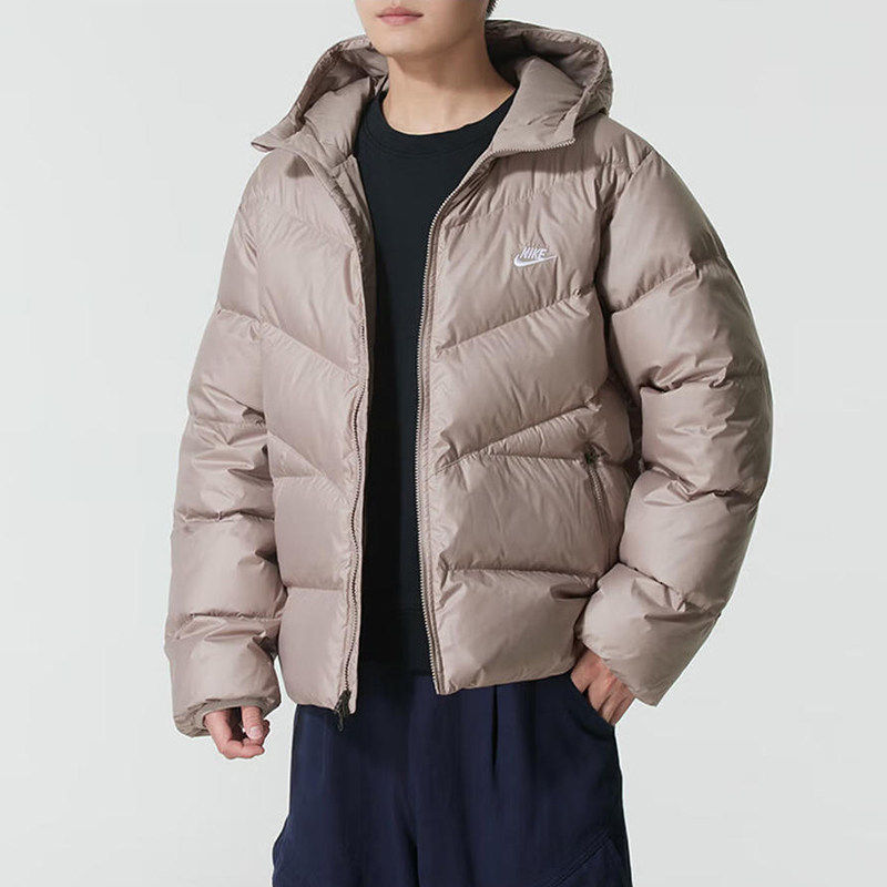 NIKE耐克羽绒服男士2025冬季新款运动服保暖连帽外套男款轻薄夹克