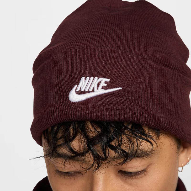 Nike耐克帽子春季正品红色毛线帽正品针织帽男女包头帽针织运动帽