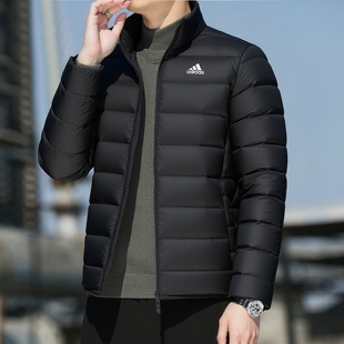 阿迪达斯轻薄羽绒服男装冬季新款排骨外套男士保暖内胆夹克KG3150