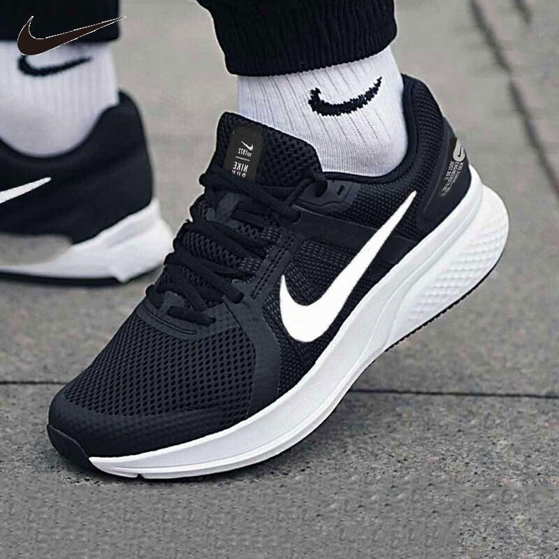 黑色运动鞋耐克男鞋Nike正品跑步鞋缓震防滑轻便健身网面休闲跑鞋