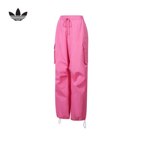 adidas阿迪达斯三叶草梭织工装裤女夏款速干透气伞兵裤长裤JD1126