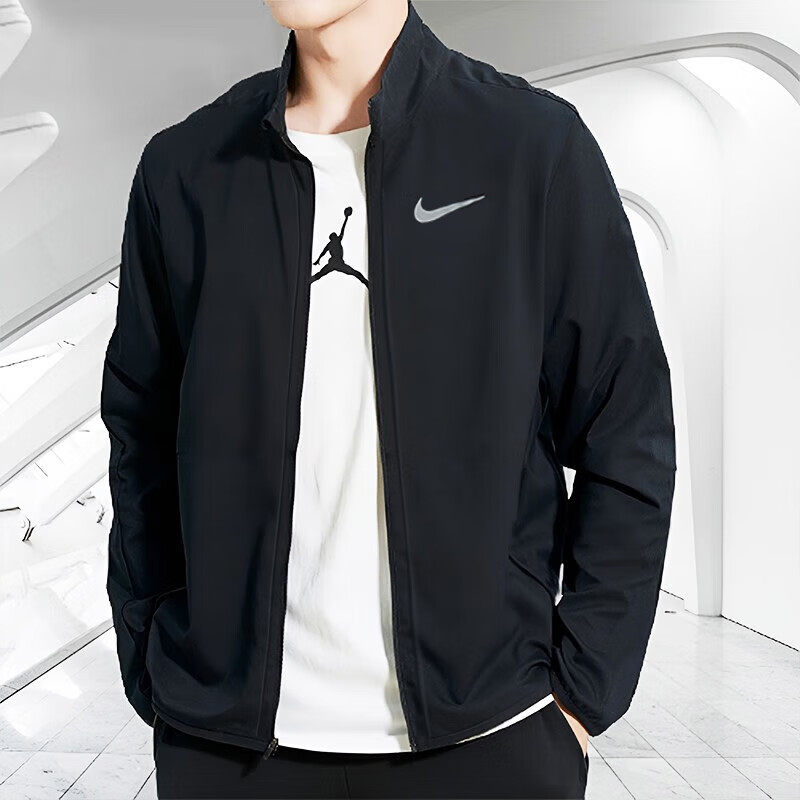 Nike耐克正品薄款防风衣男速干透气运动外套冰丝跑步训练服休闲装