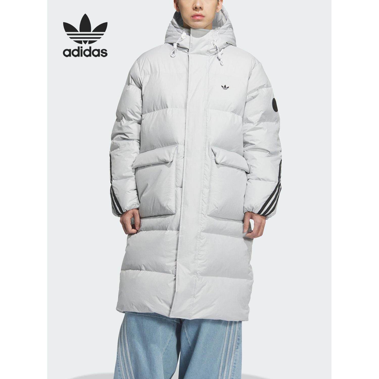 Adidas阿迪达斯正品男女保暖宽松连帽情侣防寒运动羽绒服KC2566