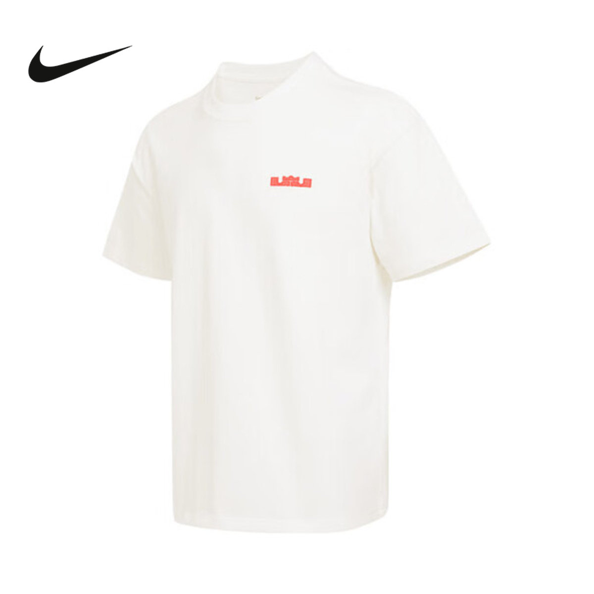 Nike耐克男短袖夏新款詹姆斯篮球图案印花棉质运动T恤HJ3413-133