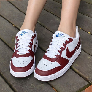 白红色低帮板鞋Nike耐克鞋子正品简版空军一号女鞋新款轻便运动鞋