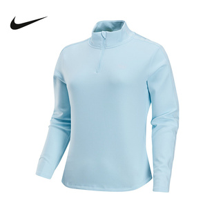 nike耐克女子跑步上衣冬新款运动训练服半拉链长袖T恤HQ4740-474