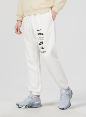 NIKE耐克男子长裤正品款运动裤休闲宽松针织加绒卫裤DX0796-030