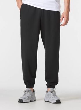 adidas阿迪达斯三叶草运动裤秋冬男裤简约黑色直筒针织长裤IY2245