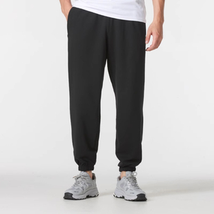 简约黑色直筒针织长裤 IY2245 秋冬男裤 adidas阿迪达斯三叶草运动裤
