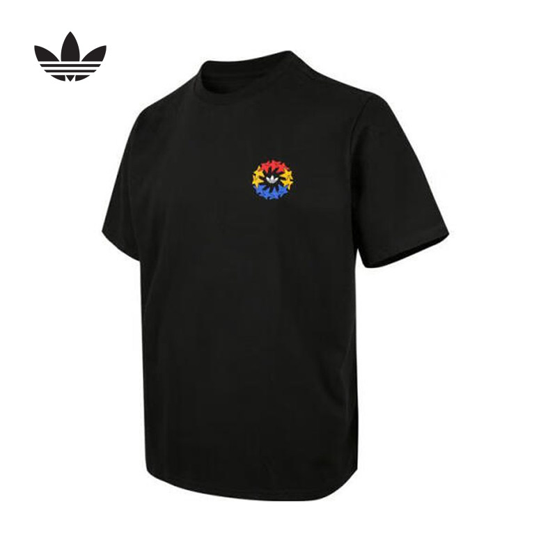 adidas阿迪达斯三叶草彩色星星印花半袖正品夏男短袖T恤 JY0265