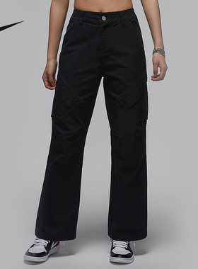 Jordan耐克工装长裤女秋新款降落伞裤机能风棉质运动裤FV7099-010