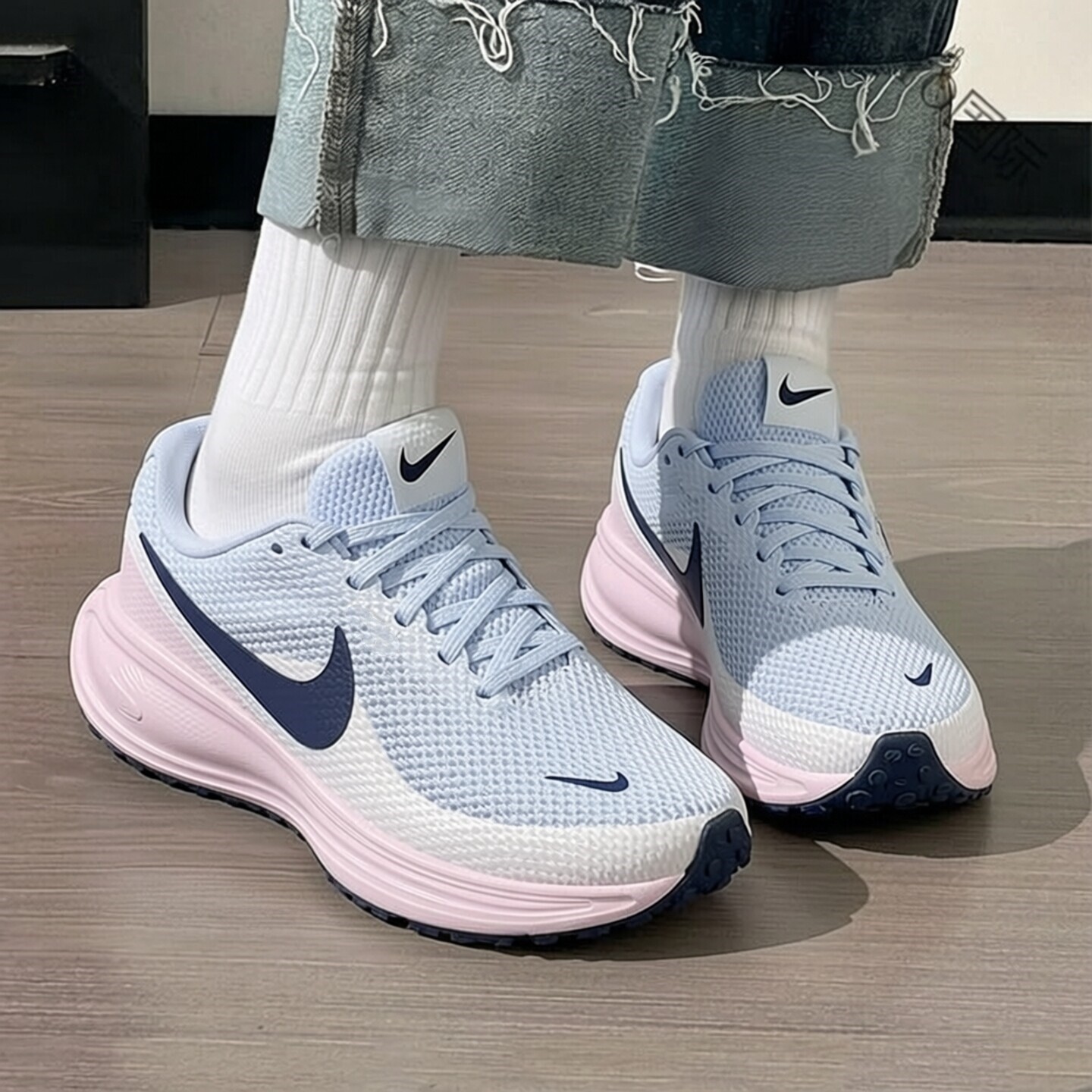 Nike耐克鞋子潮流蓝色跑步鞋正品运动鞋透气网面鞋健身女鞋休闲鞋