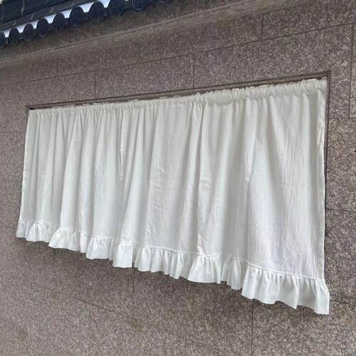 全棉木耳边透光不透人柜帘门帘