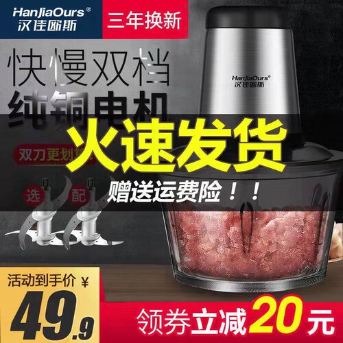 汉佳欧斯绞肉机家用电动小型多功