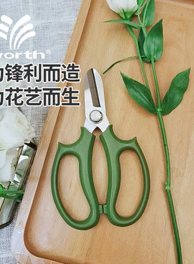 沃施worth园艺花艺剪刀家用插花修枝剪花店鲜花剪子花道剪工具