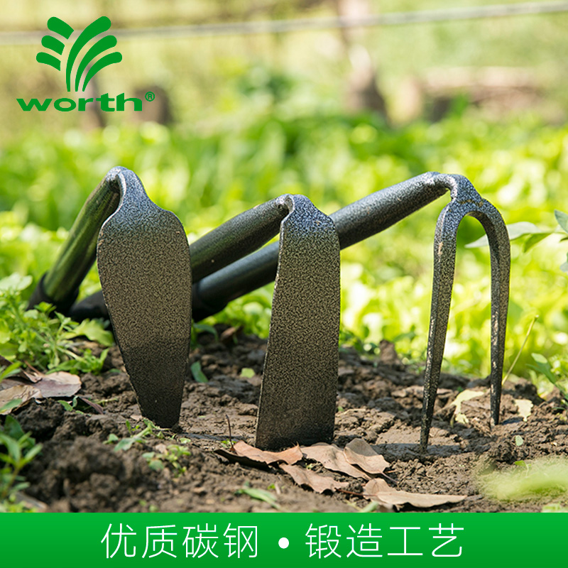 沃施worth园艺手工锻打锄头家用种菜挖地翻土除草工具挖笋神器 鲜花速递/花卉仿真/绿植园艺 锄头 原图主图