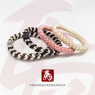 正马手工发饰头饰女无痕粗款高弹力优接口防滑螺旋发绳橡皮筋发圈