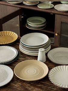 Japanese ceramic plates dish tray disc tableware set