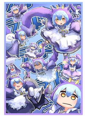 游戏王卡套半龙女仆妹套 表情包小蓝卡牌保护套闪套官套尺寸63x90