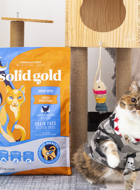 SolidGold素力高金素鸡进口鸡肉味幼猫成猫通用猫粮12磅/5.44kg
