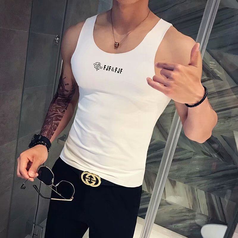 2025新款背心夏季打底汗衫健身房青年男士运动健身服速干无袖t恤