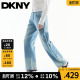 女毛边毛流设计感长裤 DKNY 弯刀牛仔裤 新款 子 JEANS唐可娜儿26春季
