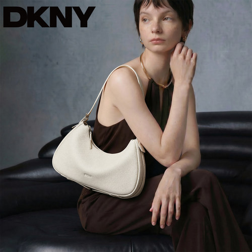DKNY唐可娜儿腋下包女单肩斜挎白