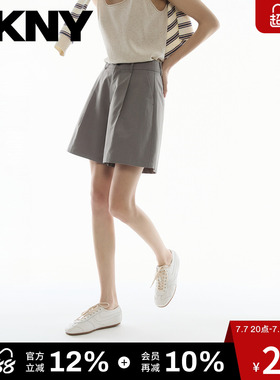 【含莱赛尔】DKNY JEANS唐可娜儿26夏季新款休闲短裤女压褶西装裤