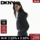 连帽卫衣女印花黑色短款 新款 DKNY唐可娜儿26春季 上衣潮 100%棉