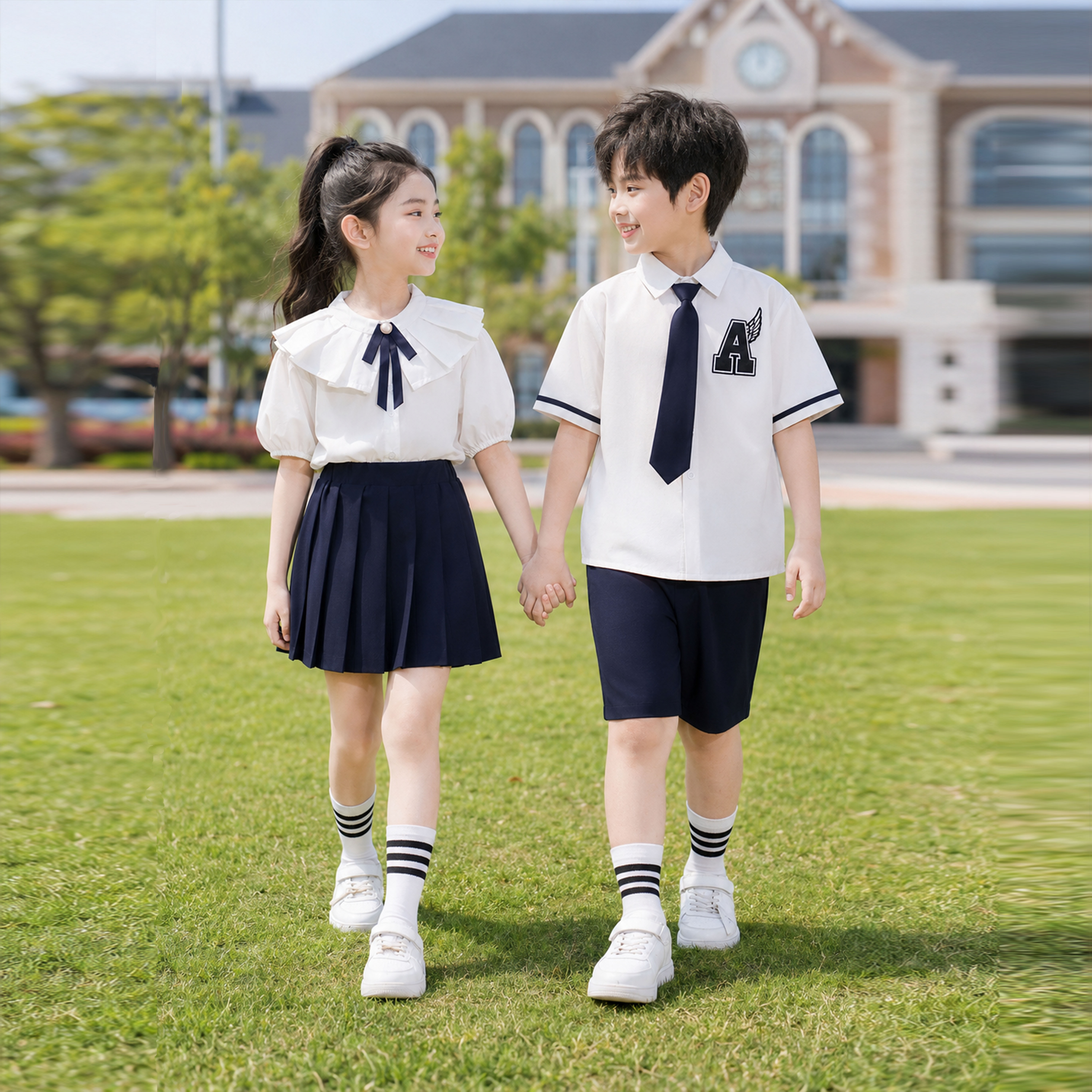 毕业照班服儿童节合唱团演出服幼儿园小学生朗诵演讲表演服装