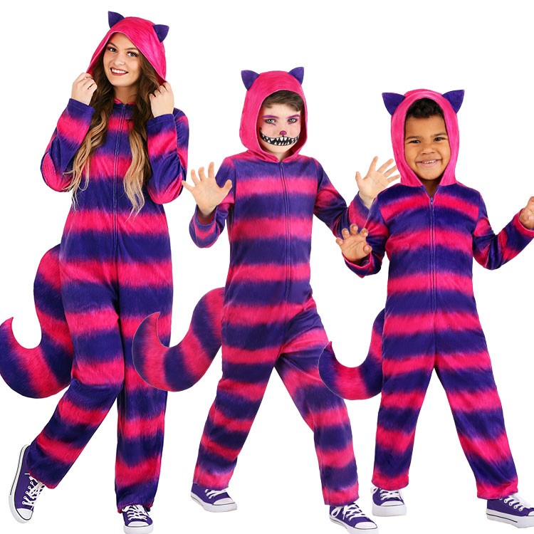 万圣节儿童节抖音爱丽丝舞台表演演出成人儿童笑脸猫柴郡猫服装