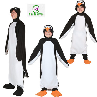 万圣节儿童节亲子舞台表演演出COS寒极动物马达加斯加企鹅服装