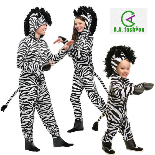 cos非洲野生斑马演出服成人儿童