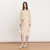 裙两件套 枯叶黄晕染花朵印花吊带毛衫 SELLYNEAR孕妇套装 春秋新款