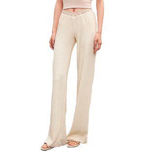 SELLYNEAR孕妇直筒裤春夏装新款时尚宽松外穿水波纹无托腹拖地裤