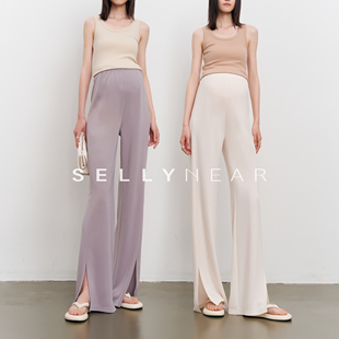 子夏季 宽松开衩无托腹凉凉裤 薄款 时尚 外穿新款 SELLYNEAR孕妇裤