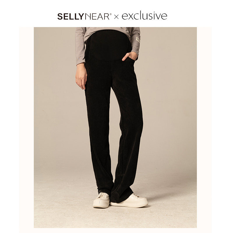 SELLYNEAR孕妇装秋冬装灯芯绒直筒裤子新款时尚宽松外穿托腹长裤,孕妇装/孕产妇用品/营养,孕妇直筒裤,淘宝优惠券,粉丝福利购,淘宝优惠卷