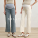 下摆开叉微喇叭牛仔9分裤 时尚 子春外穿2026新款 SELLYNEAR孕妇裤