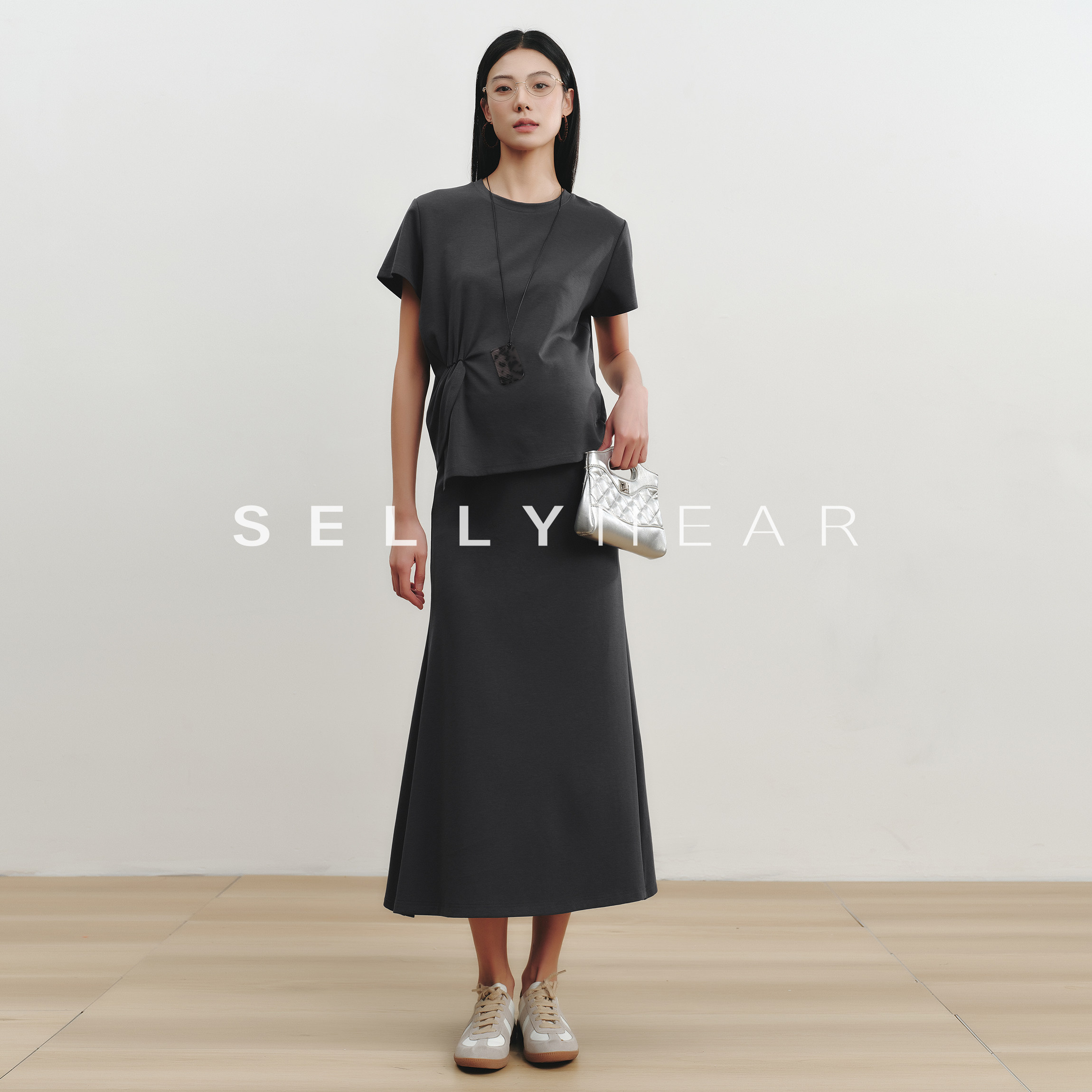 SELLYNEAR孕妇装春夏新款套装时髦洋气休闲气质孕期外穿针织套装